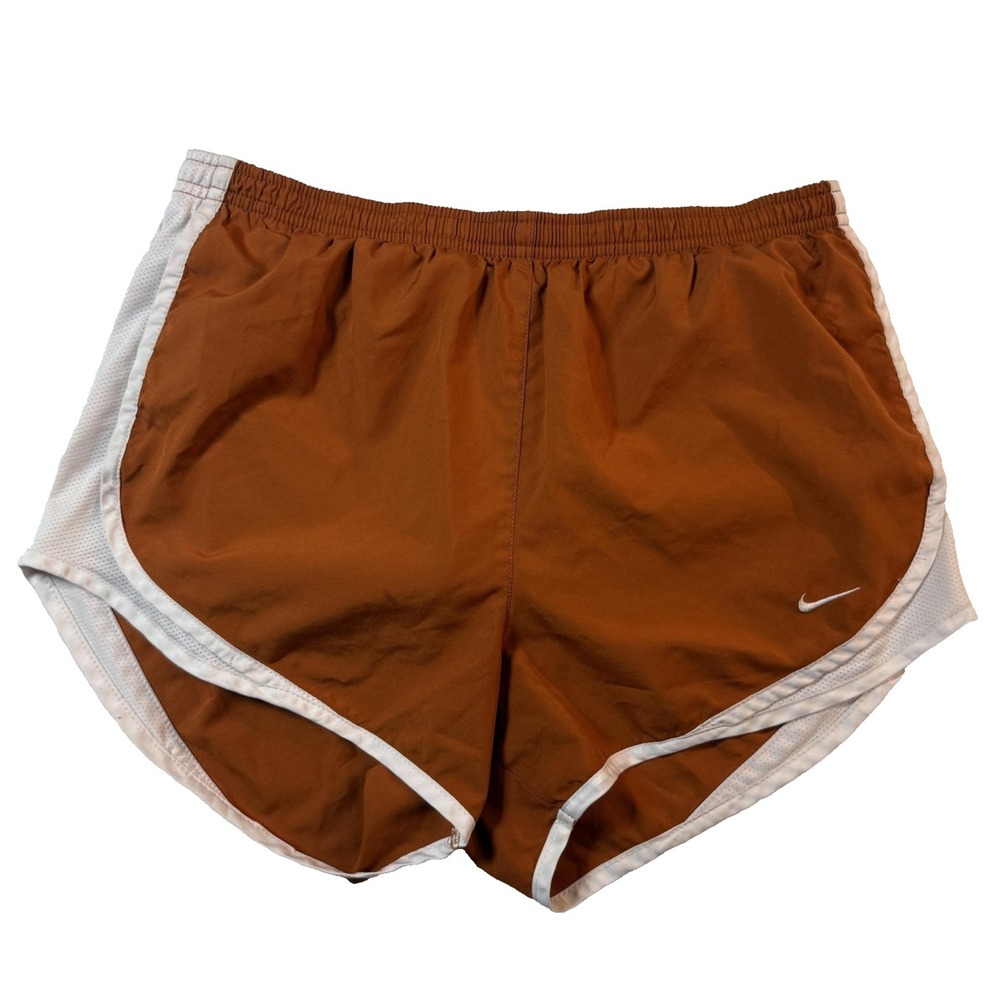 Nike Running Shorts Womens SM Orange Lined Mesh Texas Longhorn Colors Dri Fit